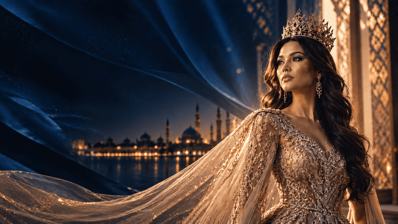 Miss Turkic - современный королевский портрет на фоне международной сцены